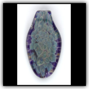 Reverse Frit Pendant Blue-Green Reverse Frit Pendant Blue-Green