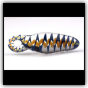 Latticino Pendant Blue/Tan Latticino Pendant Blue/Tan