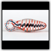 Latticino Pendant Red/Blue Latticino Pendant Red/Blue
